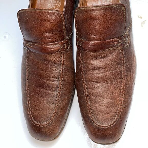 Vintage Bally of Switzerland Marlon brown‎ leather slip on loafers main image 6